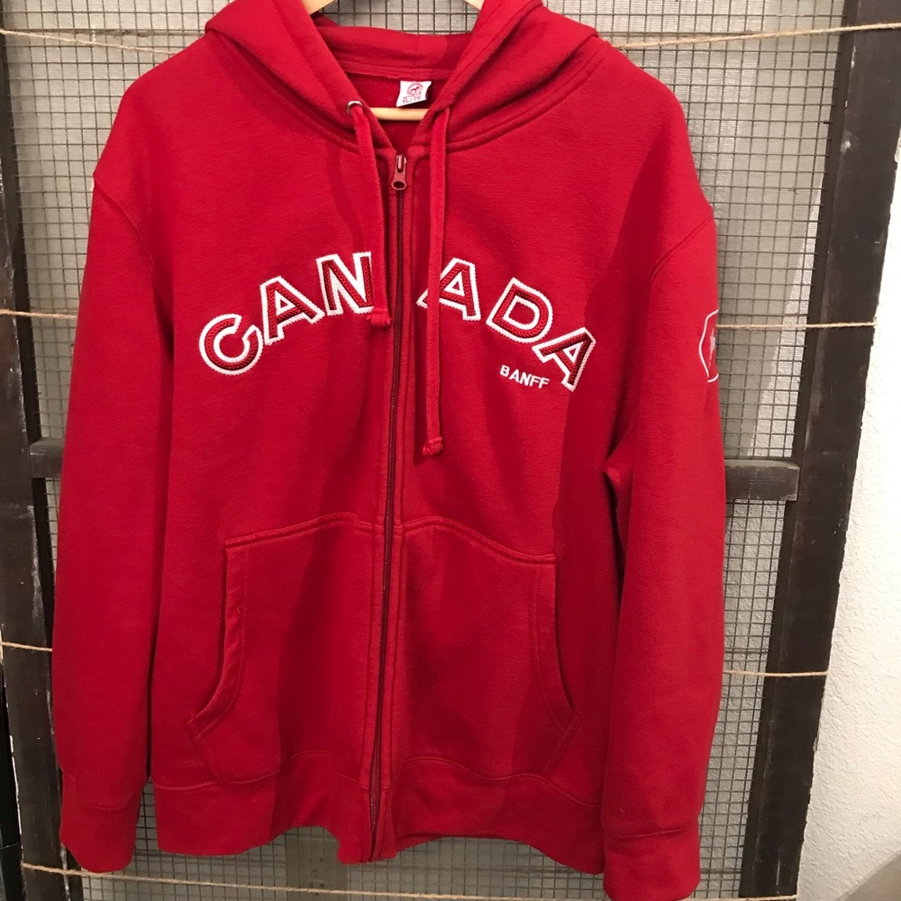Canada Banff Red Sweatshirt Hoodie